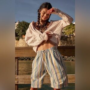 ▪️NWT Free People Saylor Poplin Stripe Shorts